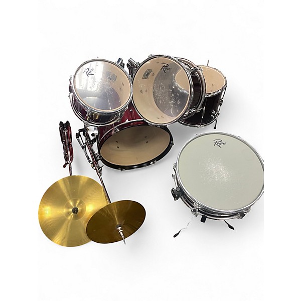Used Rogue 5 Piece big kicker red Drum Kit