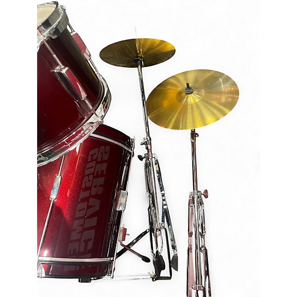 Used Rogue 5 Piece big kicker red Drum Kit