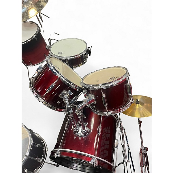 Used Rogue 5 Piece big kicker red Drum Kit