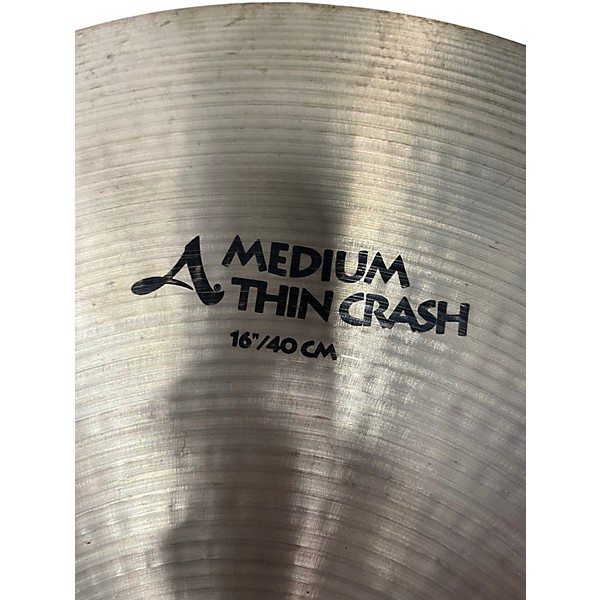 Used Zildjian 16in A Series Medium Thin Crash Cymbal
