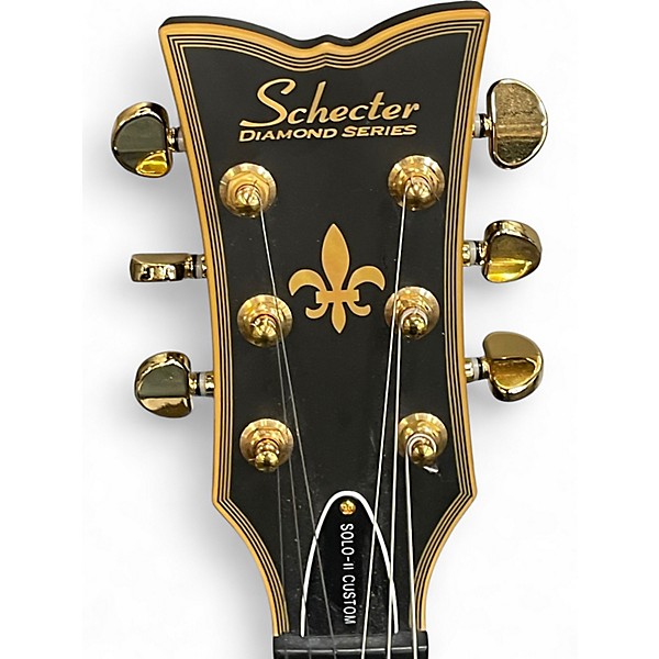 Used Schecter Guitar Research SOLO II CUSTOM LEFT HANDED Satin Black Solid Body Electric Guitar