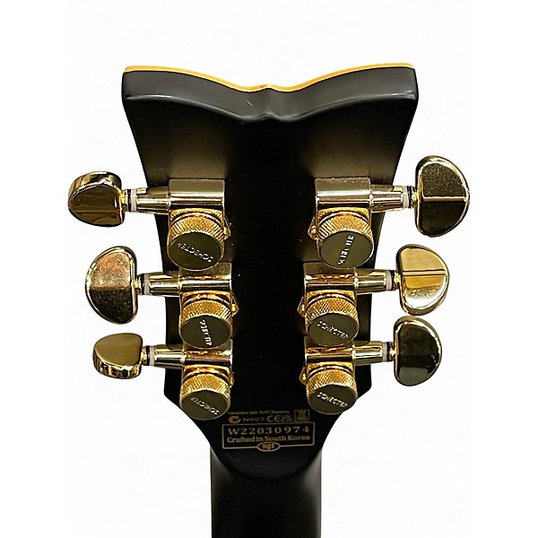 Used Schecter Guitar Research SOLO II CUSTOM LEFT HANDED Satin Black Solid Body Electric Guitar