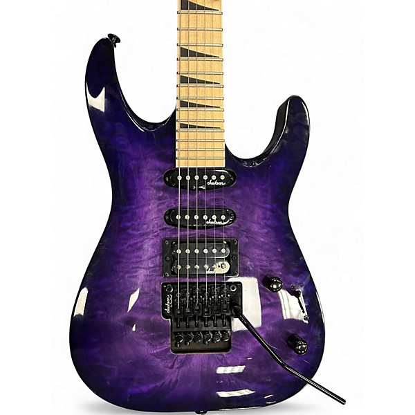 Used Jackson JS34Q  Trans Purple Solid Body Electric Guitar