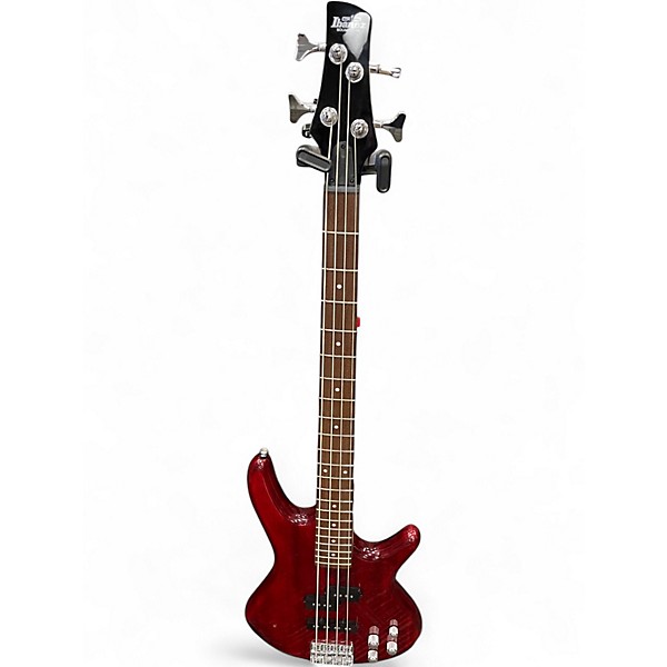 Used Ibanez Gio Soundgear GSR200 Crimson Red Trans Electric Bass Guitar