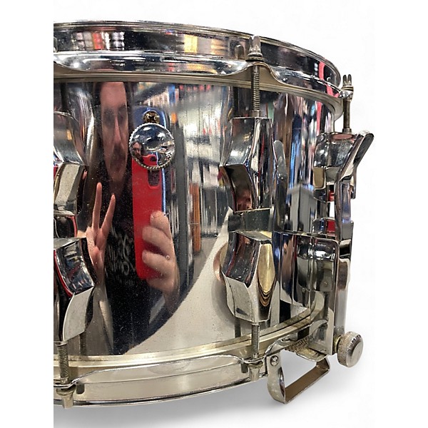 Used Corder 8X14 Chrome over Maple snare drum Chrome Drum