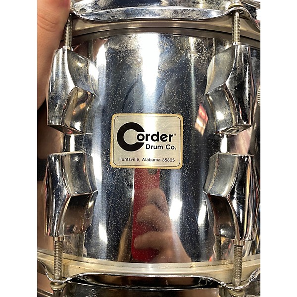 Used Corder 8X14 Chrome over Maple snare drum Chrome Drum