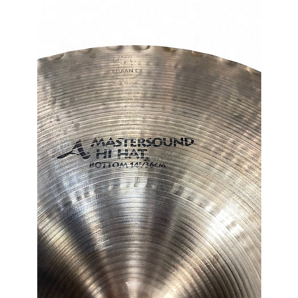 Used Zildjian 14in Mastersound Hi Hat Bottom Cymbal