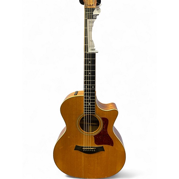 Used Taylor 414 CE L4 (CRACKED FIXED AS IS) Natural Acoustic Electric Guitar