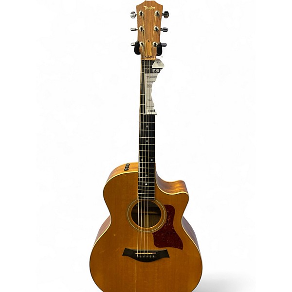 Used Taylor 414 CE L4 (CRACKED FIXED AS IS) Natural Acoustic Electric Guitar