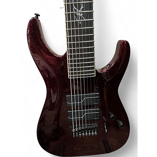 Used ESP LTD SC607B 7 String Baritone CHERRY SPARKLE Solid Body Electric Guitar