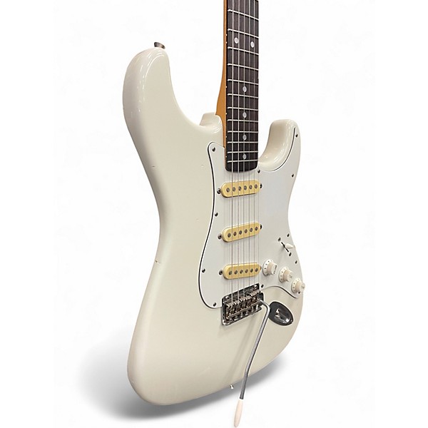 Used Squier Wayne's World Stratocaster White Solid Body Electric Guitar