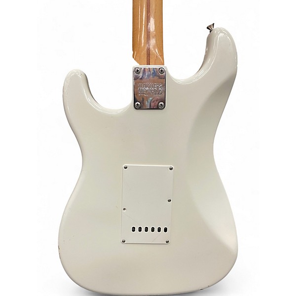 Used Squier Wayne's World Stratocaster White Solid Body Electric Guitar