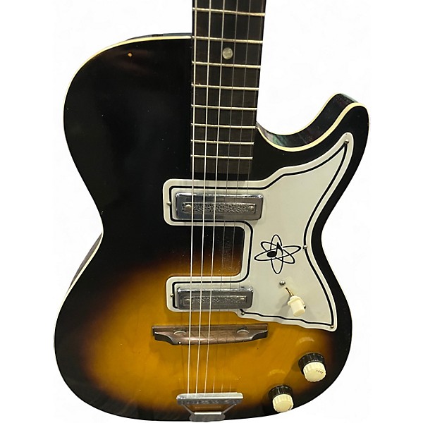 Vintage 1960s Harmony STRATOTONE 2 Color Sunburst Hollow Body Electric Guitar