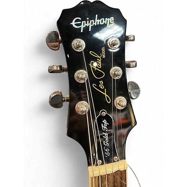 Used 2010 Epiphone LES PAUL STANDARD 56' GOLD TOP GOLD Solid Body Electric Guitar