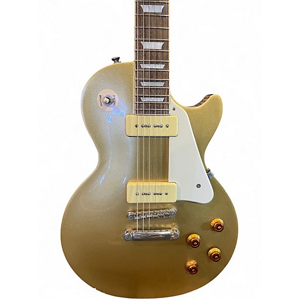 Used 2010 Epiphone LES PAUL STANDARD 56' GOLD TOP GOLD Solid Body Electric Guitar