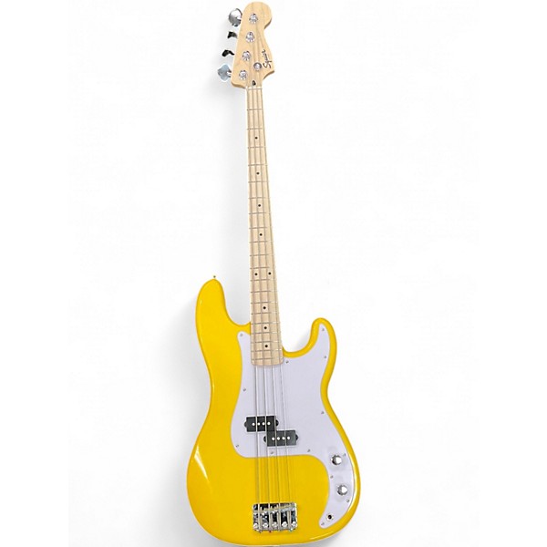 Used Squier Precision Bass yellow Electric Bass Guitar
