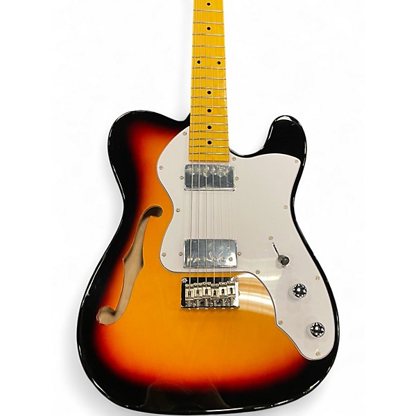 Used Donner Designer Series Sunburst Hollow Body Electric Guitar