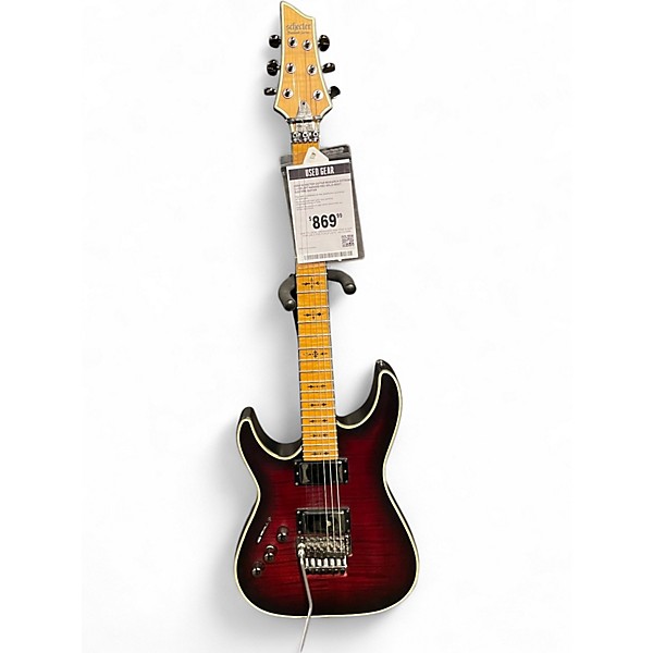 Used Schecter Guitar Research Extreme C-1 FR LEFT HANDED Red Solid Body Electric Guitar