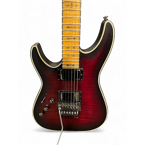 Used Schecter Guitar Research Extreme C-1 FR LEFT HANDED Red Solid Body Electric Guitar