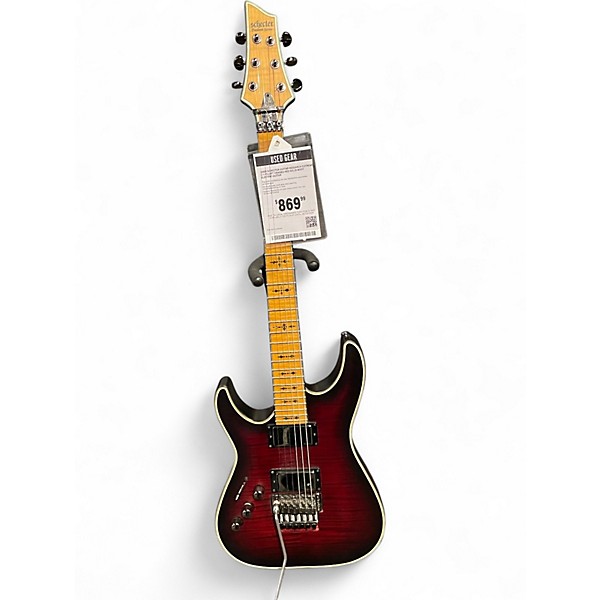 Used Schecter Guitar Research Extreme C-1 FR LEFT HANDED Red Solid Body Electric Guitar