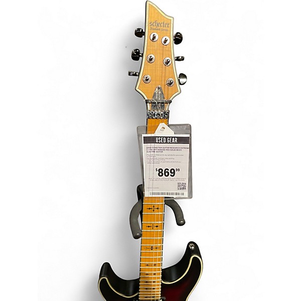 Used Schecter Guitar Research Extreme C-1 FR LEFT HANDED Red Solid Body Electric Guitar