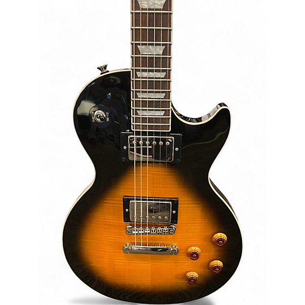 Used Epiphone Tribute Les Paul Standard 2 Tone Sunburst Solid Body Electric Guitar