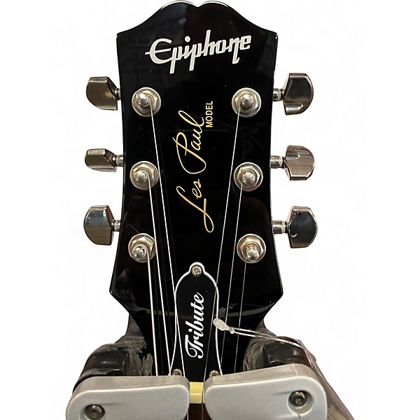 Used Epiphone Tribute Les Paul Standard 2 Tone Sunburst Solid Body Electric Guitar