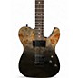 Used Schecter Guitar Research Diamond Series PT Black Fade Burst Burl Solid Body Electric Guitar
