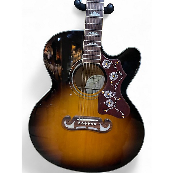 Used Epiphone EJ200SCE Vintage Sunburst Acoustic Electric Guitar