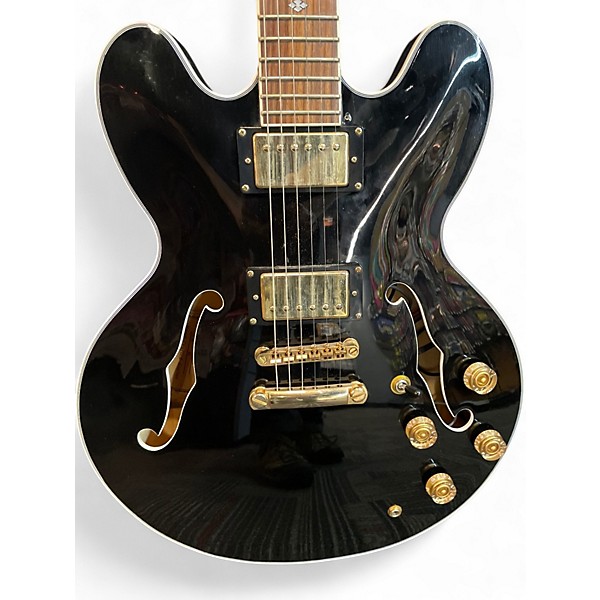 Used Xaviere XV-900 Black Hollow Body Electric Guitar