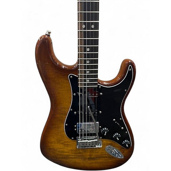 Used Fender American Ultra Stratocaster HSS Tiger Eye Solid Body Electric Guitar