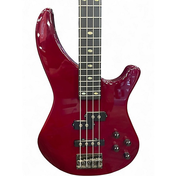 Used Mitchell MB200 Burgundy Electric Bass Guitar