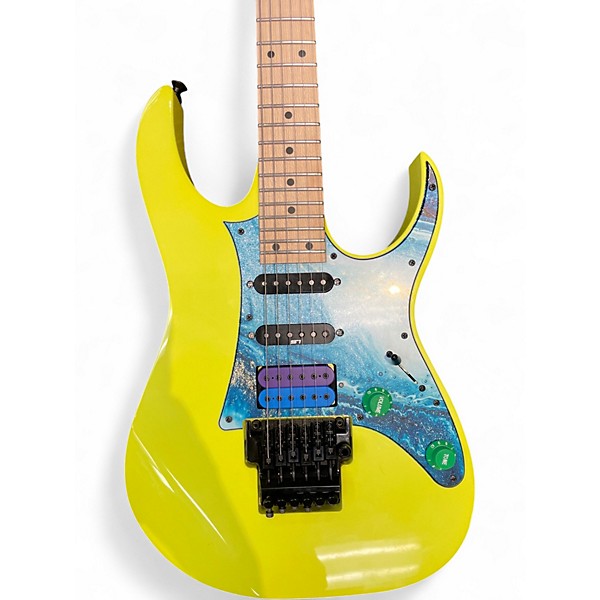 Used Ibanez RG550XHR RG Series Neon Green Solid Body Electric Guitar