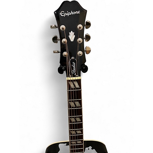 Used Epiphone hummingbird studio Black Acoustic Electric Guitar
