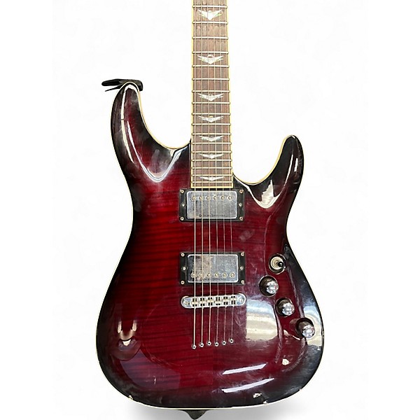 Used Schecter Guitar Research C-1 Plus Flame Top Black Cherry Solid Body Electric Guitar