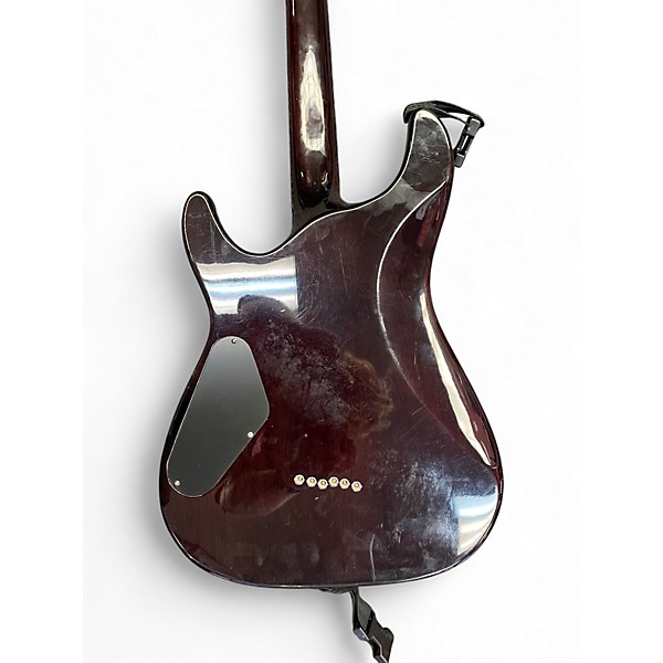 Used Schecter Guitar Research C-1 Plus Flame Top Black Cherry Solid Body Electric Guitar