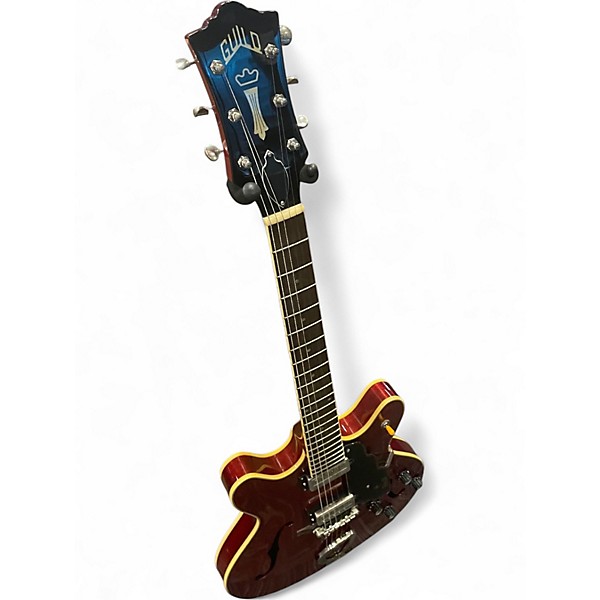 Used Guild Starfire IV Trans Crimson Red Hollow Body Electric Guitar
