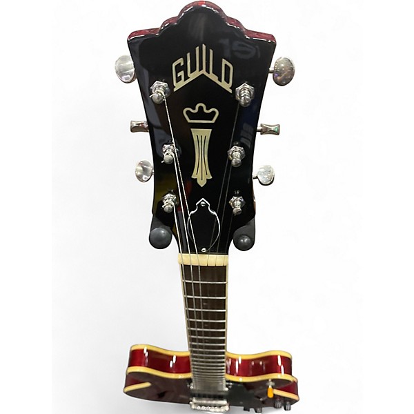 Used Guild Starfire IV Trans Crimson Red Hollow Body Electric Guitar