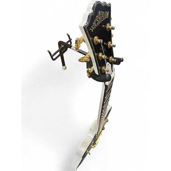 Used Washburn BSG CUSTOM HG35 WHITE LIGHTINING Hollow Body Electric Guitar