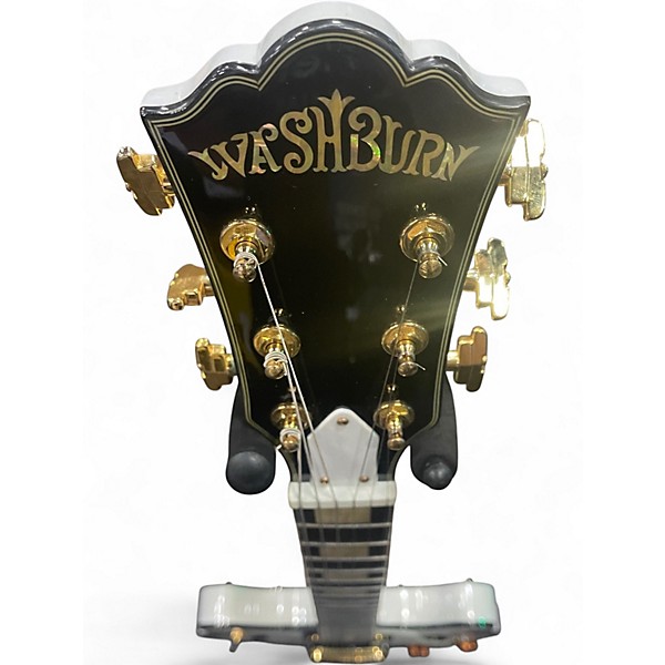 Used Washburn BSG CUSTOM HG35 WHITE LIGHTINING Hollow Body Electric Guitar