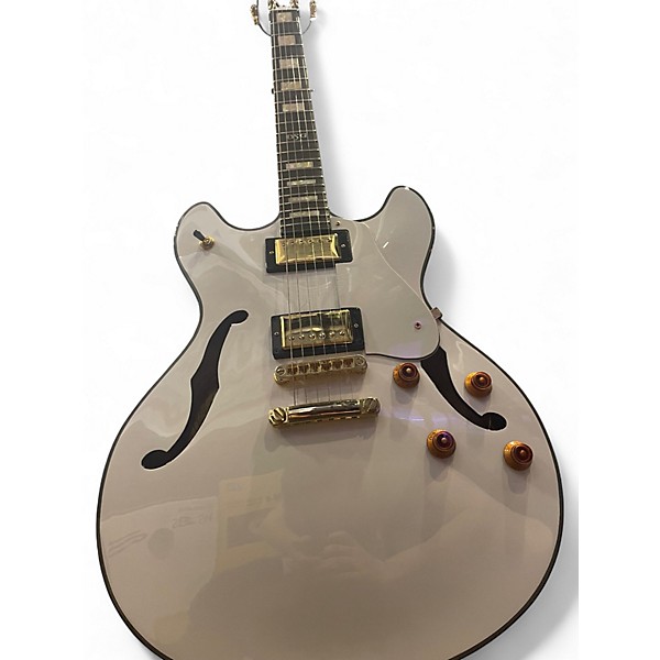 Used Washburn BSG CUSTOM HG35 WHITE LIGHTINING Hollow Body Electric Guitar