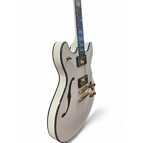 Used Washburn BSG CUSTOM HG35 WHITE LIGHTINING Hollow Body Electric Guitar