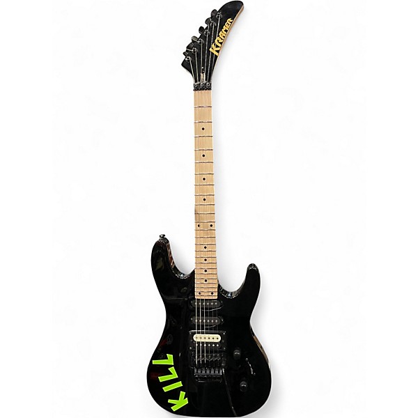 Used Kramer KSTMFRHSSEBBF1 STIKER Black Solid Body Electric Guitar