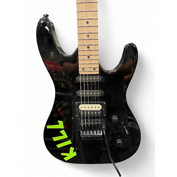 Used Kramer KSTMFRHSSEBBF1 STIKER Black Solid Body Electric Guitar
