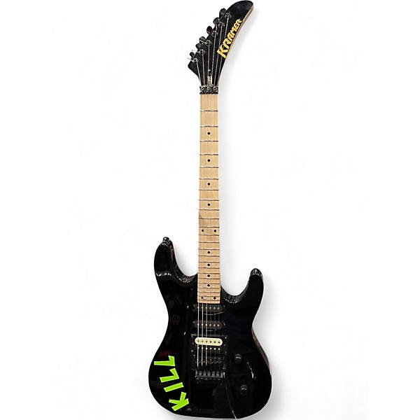 Used Kramer KSTMFRHSSEBBF1 STIKER Black Solid Body Electric Guitar
