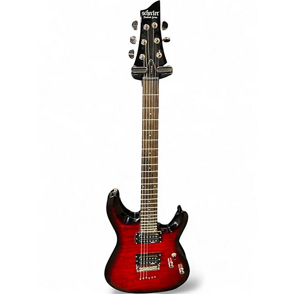 Used Schecter Guitar Research C-6 Dark Cherry Burst Solid Body Electric Guitar