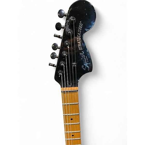 Used Squier Contemporary Stratocaster Black Solid Body Electric Guitar