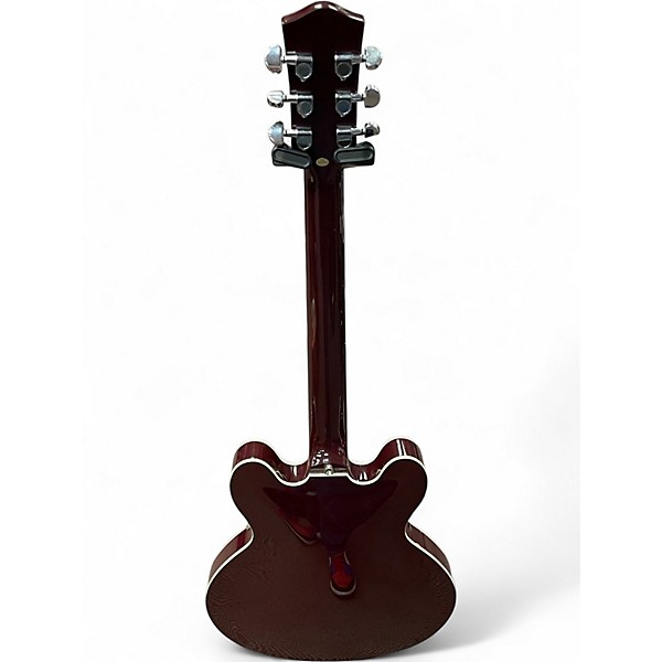 Used Donner DJP1000 Burgundy Hollow Body Electric Guitar