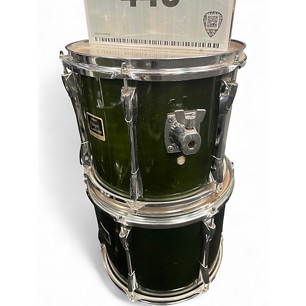 Used 1998 Yamaha 5 Piece Stage Custom Dark Green Drum Kit