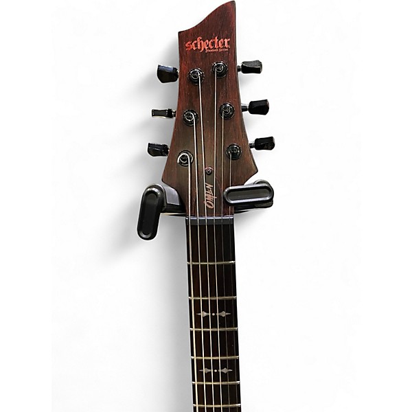 Used Schecter Guitar Research Omen 6 Trans Red Solid Body Electric Guitar